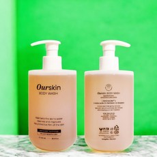 [1+1]+몽디에스 아워스킨 패밀리 바디워시 OurSkin 어린이겸용 건강한 피부 밸런싱샤워 저자극 각질감소