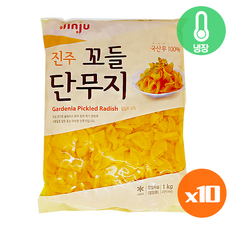 진주햄 진주 꼬들 단무지 1kg (아이스박스포장, 10개