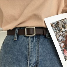 원피스벨트 105CM 벨트없이 구멍 버클 레트로 여성 가죽 벨트 소녀 모조 빈티지 숙녀 커피 색상 패션 허리띠