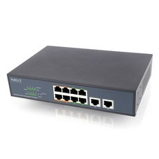 (EzNet 이지넷 NEXT-POE310F-2TP (스위칭허브/8포트/100Mbps+ UPLINK/PoE+/랙마운트가능 이지넷/스위칭허브/랙마운트가능/포트, 단일 모델명/품번