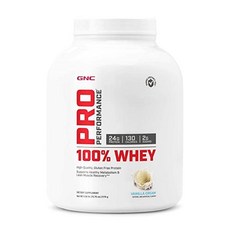 GNC Pro Performance 100% Whey Protein 프로 퍼포먼스 프로틴 단백질 파우더 바닐라 크림 4.8lb(2176g), 64, Vanilla Cream