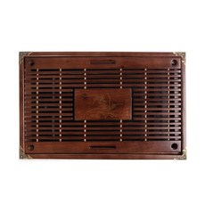 비룡상회 퇴수기 브라운 원목 다도 43x28cm W48FC9F 찻상 다기상 차판 우드 주스 커피 찻잔