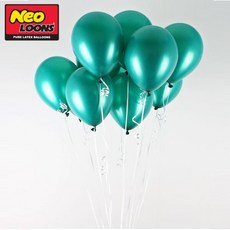 네오텍스 25cm 펄 에머랄드그린 라운드 풍선 100개입, 없음, 1개