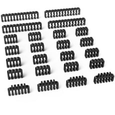 SIRLYR PC 케이블 빗 PSU 빗 키트 연장 관리용 24피스 세트 12vhpwr x 4 24핀 4.8핀 16.3mm/0.11인치 최대 3.5mm/0.13인치 와이어 게이, 블랙, 1개
