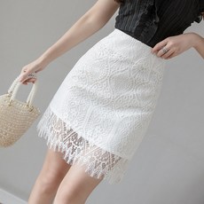 펀칭레이스스커트