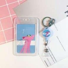 큐트 밥 버스카드 커버 애니메이션 보호 증거서류 공 학생 간판이 걸려 있다