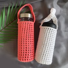 손뜨개물병파우치