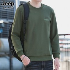 JEEP SPIRIT 지프 스피릿 맨투맨 남성 뉴 패션 디자인 가을 겨울 새로운 기모 긴팔티 남성 패션 크루넥 긴팔 트렌드 자수 캐주얼 남자 맨투맨 7030