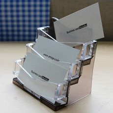 JT 아크릴 명함꽂이 3단 명함보관함, 투명