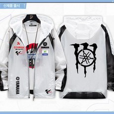 오토바이 라이딩 자켓 여름 경량 자외선 차단 바이크 바람막이 야마하 2타입 3색 블랙 1 M, XXL, 흰색 2