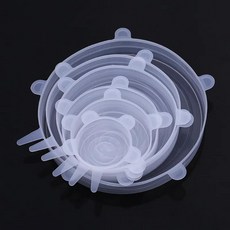 실리콘 스트레치 뚜껑 재사용 가능한 밀폐 식품 랩 커버 신선한 씰 보관 그릇 신축성 내구성, 03 WHITE
