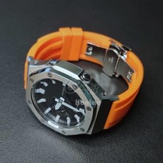 Hontao GA2100 시계 스트랩 어댑터 금속 2rd 베젤 불소 고무 시계 밴드 카시오 G 충격 GA-2100/2110 시계 케이스/GD-A397337