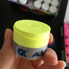 POWERTI 20 개/몫 0.65mm 얇은 부드러운 Tacky Sweatband Overgrip 점성 펀치 그립 테니스/배드민턴 라켓 T, 02 Fluorescent Yellow