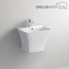 대림바스 CL-359 일체형 반다리 사각 세면기 CL359 부속풀세트포함 추가금x 시공가능, 자동폽업+바닥배수트랩, 추가안함