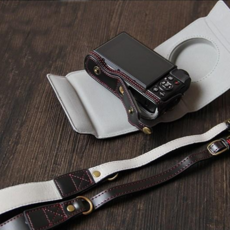 캐논 g7x mark 3 가죽 케이스 넥스트랩 파우치, 1개, Mark - 3 [G7III],가죽 블랙