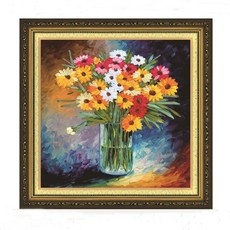 리본꽃자수도안