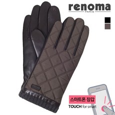 RENOMA 스마트터치 패딩벨트 남성 가죽장갑 RH 11702