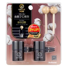 Bullsone 汽車通風口專用擴香瓶 10ml, 2個, 純棉
