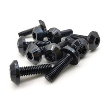 10pcs M6 캡 바이크 오토바이 볼트 나사 야마하 호환 YZF R1 R1M R15 R25 R3 R6 R125, [01] Black, [01] 10 pcs M6X20mm, 10개