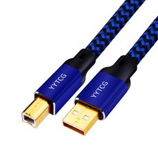 A 타입 B-타입 A-타입 B Hifi USB 케이블 A-B DAC 디지털 오디오, 01 파란_04 3m, 1개
