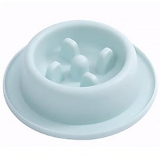 강아지 급체 과식 비만 방지 밥그릇, 블루, 1개