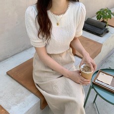 리빌모아 여자 베이직 썸머 샤틴 반팔 블라우스 JSW1-BLH-SP0000CKK