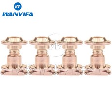 WA IFA 4SETS 와셔 신발 클램프 패드 너트 사이클링 M5 키트 볼트 나사 부품 자전거 티타늄 브레이크, Bronze
