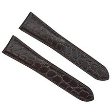 Ewatchparts 23MM Leather Band Strap for FIT 42MM Cartier Tank Ronde Solo 3517 2318 Brown PROD220000