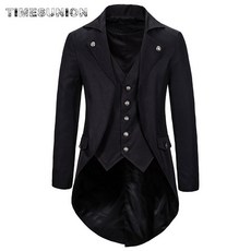 [해외] 고딕 남성 코트 TAILCOAT 자켓 FROCK 코트 제복 상 PRATY OUTWEAR 패션 롱 코트 남성 OVERCOAT UNIFORM FOR MEN