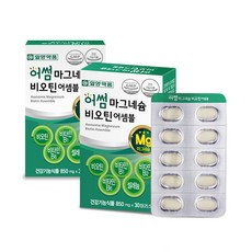 일양약품 마그네슘 비오틴 비타민B 영양제 26g, 30정, 2개