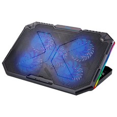 ESENSE 逸盛 G10 RGB 電競筆電散熱墊, 17吋以下適用, 10種燈光模式, 6段高度調整, 22-WRG010BK, 1個
