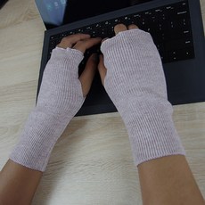 손목보호대 손목보호 가을겨울 보온 관절 손보호 하프 팔토시 페이크소매 반손가락자갑, C18-가벼운 살구-장갑타입