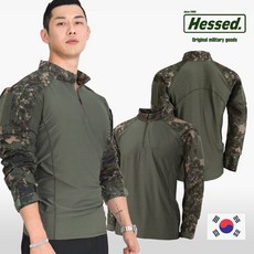 헤세드 육군 컴뱃셔츠 국산 정품 신형 전술 택티컬 군인 티셔츠, 디지털