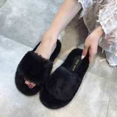 여성 겨울 가을 계절 아우터 스타일리쉬 인싸템 뽀글이 큐트 가정용 털 신발 자