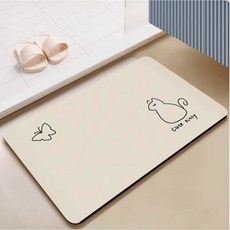위올하우스 빨아쓰는 규조토 발매트, 1개, 큐트 고양이
