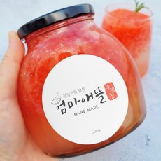 맛있는엄마애뜰 수제 자몽청 500g 1kg 수제청 과일청 선물세트사무실 대용량 업소용 식당용 간식 소스, 자몽청 500g+선물포장