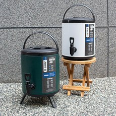 캠핑 워터저그 온도유지 스테인리스 LUAZ-4L, 화이트, 8L