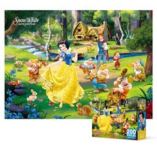 어린이 직소퍼즐 백설공주 - 200피스 연주 숲속 (큰조각) 유아 완구 아동 선물, 어린이 퍼즐 완구, 1