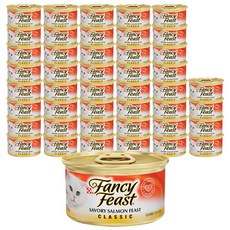  퓨리나 팬시피스트 화이트라벨 연어맛 캔 / 고양이 습식사료, 45캔, 85g 