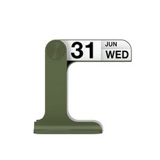 빌라트 만년 탁상 달력 캘린더 수동 일력 그린(카키색) 1개