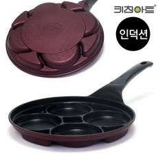 키친아트 금상첨화 인덕션 에그팬 4구 후라이팬, 1개, 27cm