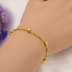 순금물방울팔찌
