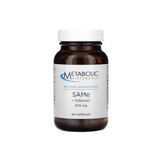 2 X Metabolic Maintenance SAMe + Cofactors 200 mg 60 Capsules 760905, 2개, 60정