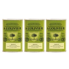 아롤리비에르 A L'Olivier 바질 올리브오일 250ml x 3 프랑스 니스 브랜드, 3개