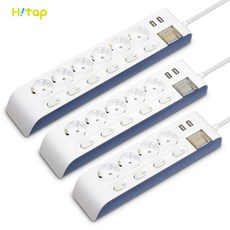 하이탭 국산 USB 개별 접지 멀티탭 4구 5구 6구 1.5M 3M 안전카바증정, 하이탭 USB개별멀티탭 4구, 1개