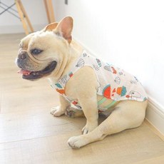강아지옷 펫 의상 파파고 코키 여름 얇은 쿨 탱크탑 테디 보미 중소형 강아지 옷, 02 화이트 베이스