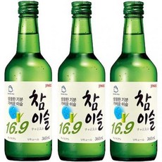 참이슬 한국 소주 12.2 fl oz (360 ml) x 3병, 3개, 360ml