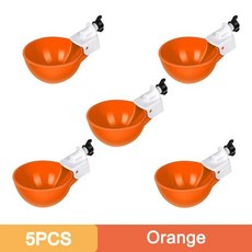 자동 닭 물공급기 워터 공급 병아리 오리 거위 터키 메추라기 급, 2.오렌지 5Pcs