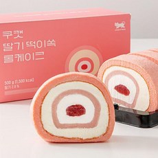쿠캣 딸기 떡이쏙 롤케이크 500g