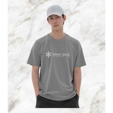 [백화점출고] 스노우피크 냉감 로고 반팔 티셔츠 Stone Gray / S24MUFTS67SG